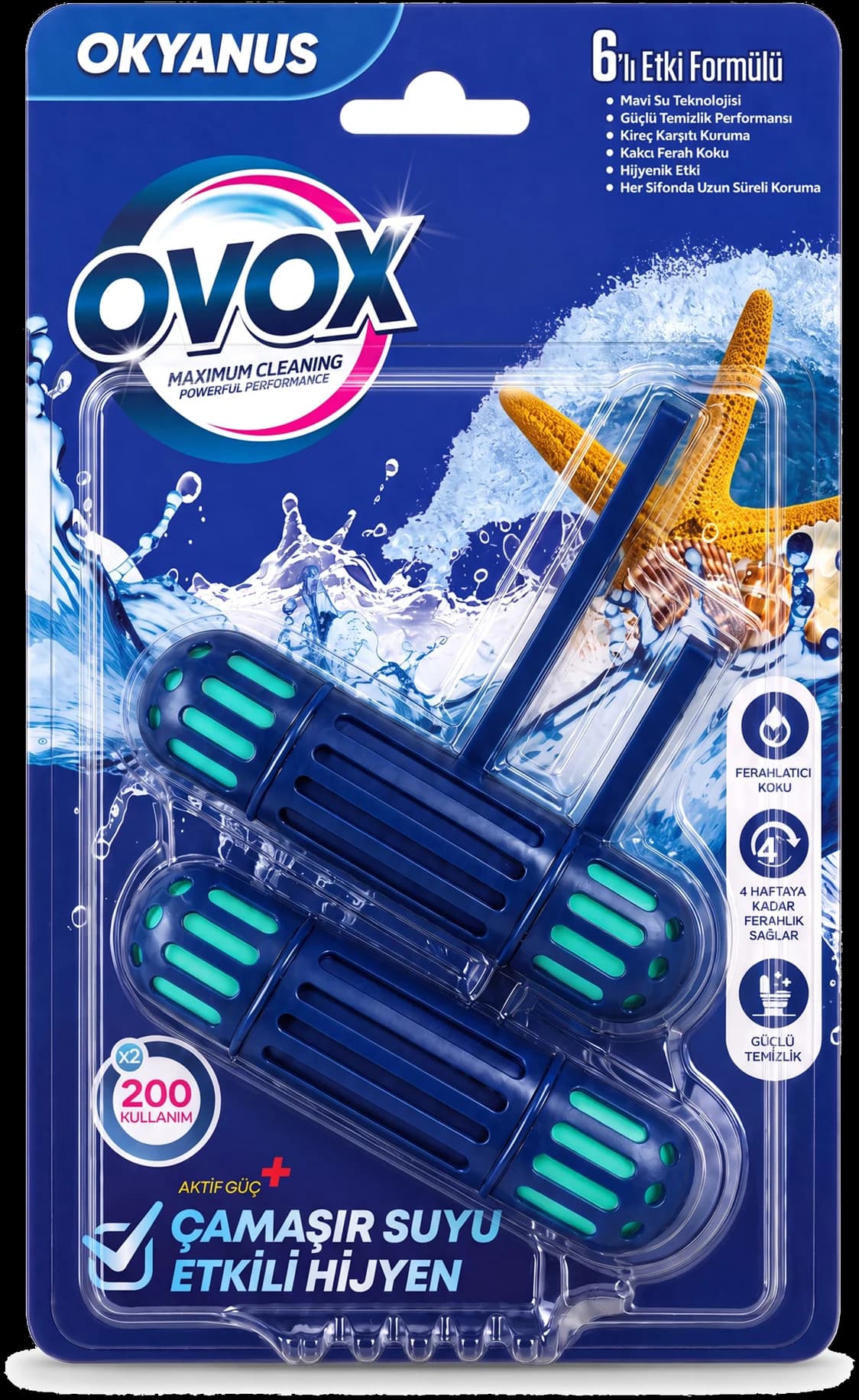 OVOX WC Blok — Okyanus, ikili paket ambalajı
